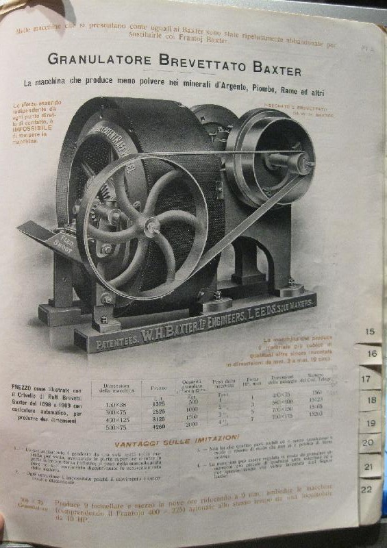 W. H. Baxter Ltd. Catalogo delle macchine per frantumare pietre. Officine Gelderd Road Leeds