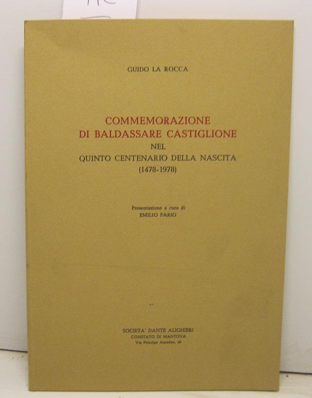 Commemorazione di Baldassare Castiglione nel quinto centenario della nascita (1478-1978)