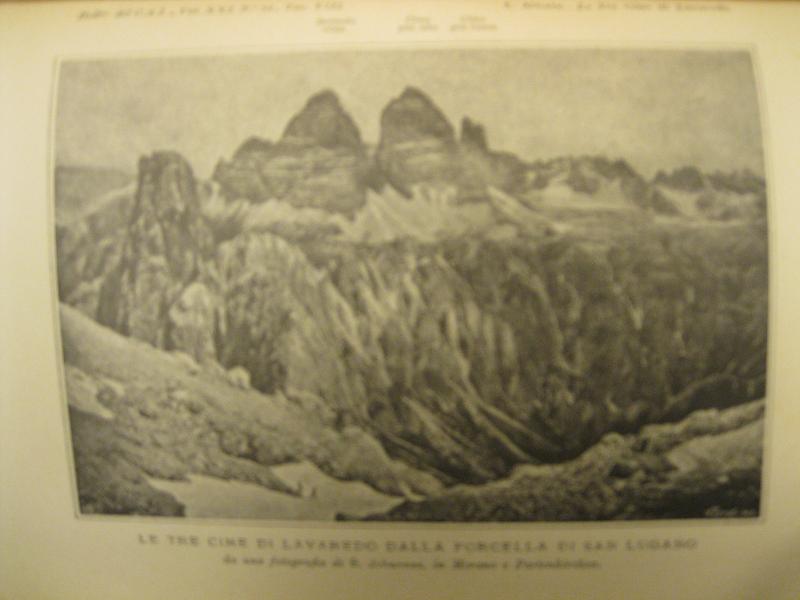 Le tre Cime di Lavaredo. (Drei Zinnen). Estr. da: Bollettino del Club Alpino Italiano. Vol. XXI, n. 54, 1887