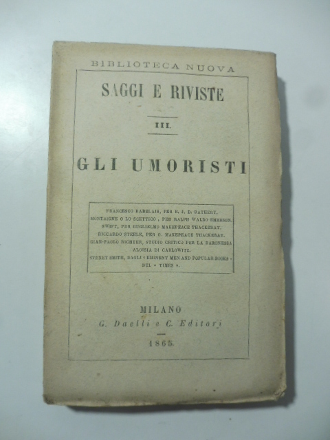 Saggi e riviste. III. Gli umoristi