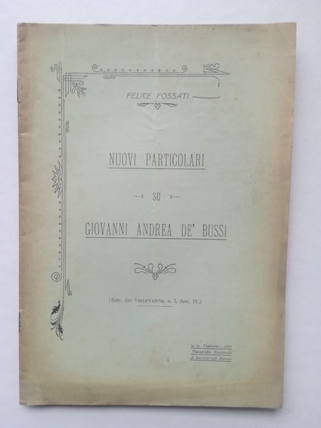 Nuovi particolari su Giovanni Andrea De' Bussi