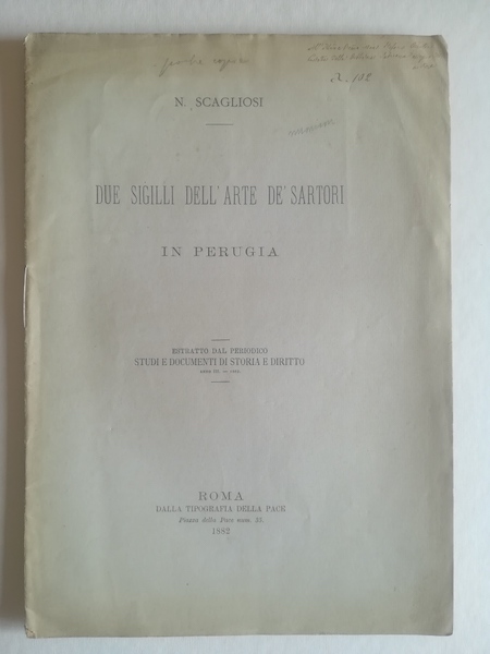 Due sigilli dell'arte de' sartori in Perugia