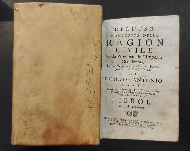 Dell'uso e autorità della Ragion civile nelle province dell'Imperio occidentale dal dì che furono inondate da' Barbari sino a Lotario II... Libro I-II. Seconda edizione